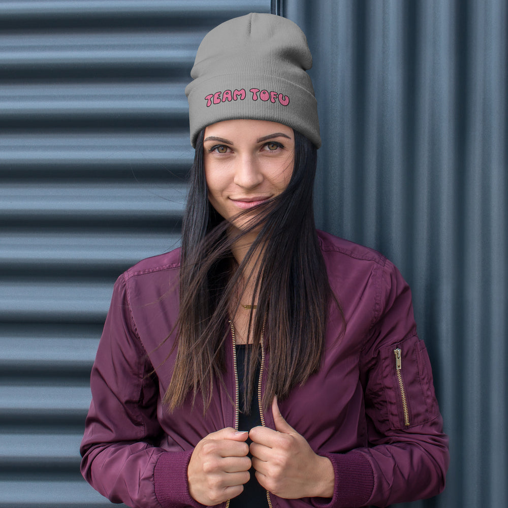 Team Tofu Pink - Embroidered Beanie