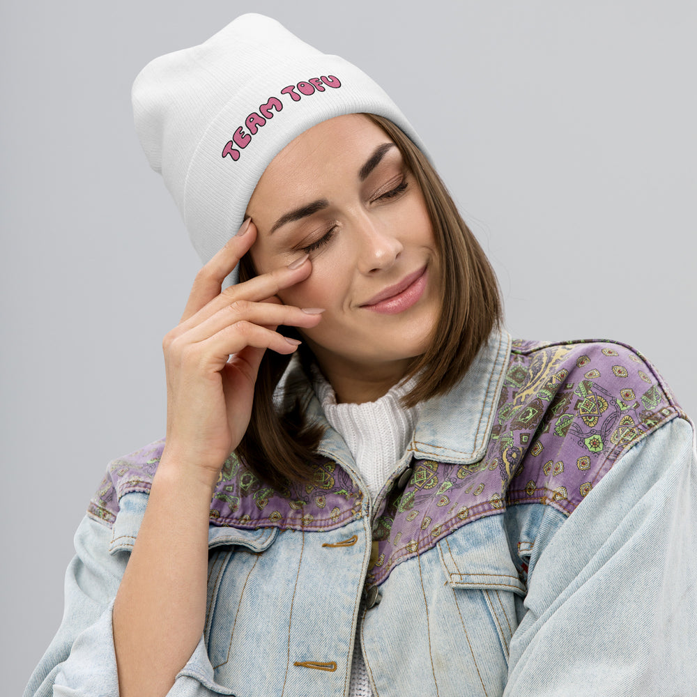 Team Tofu Pink - Embroidered Beanie