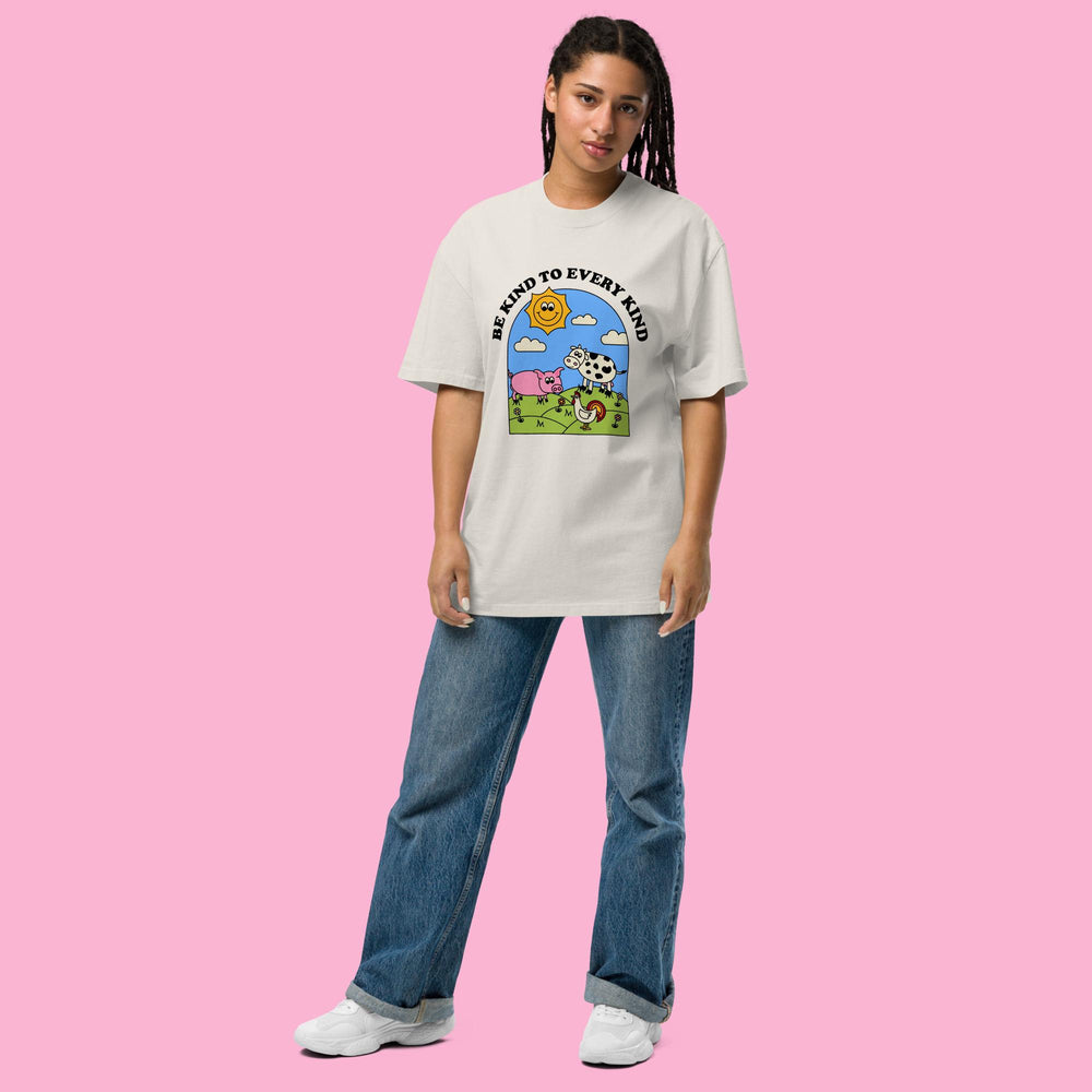 Be Kind-Oversized faded t-shirt