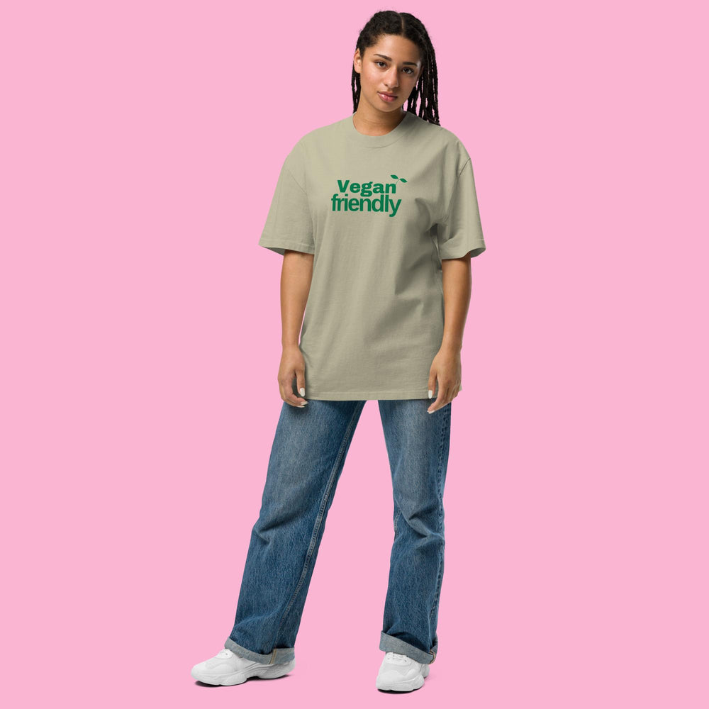 Vegan Friendly-Oversized faded t-shirt