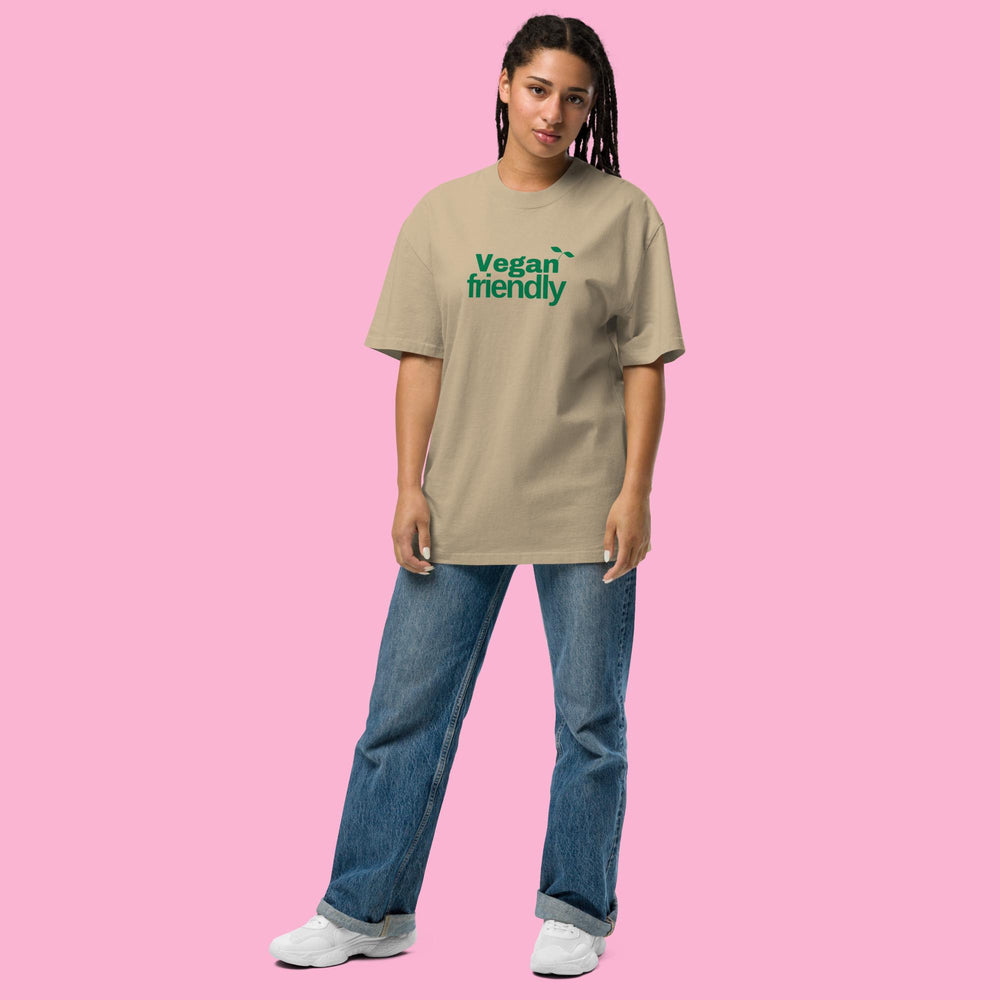 Vegan Friendly-Oversized faded t-shirt