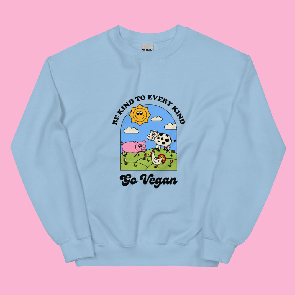Be Kind Go Vegan-Unisex Crewneck Sweatshirt