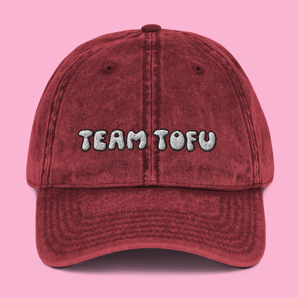 Team Tofu White - Vintage Cotton Twill Cap